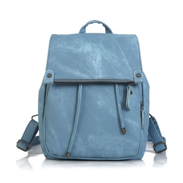 High-quality PU Waterproof Backpacks Women Large Capacity Travel Backpack Solid Bag Fashion School Bags Shoulder Bags For Women - Image 5