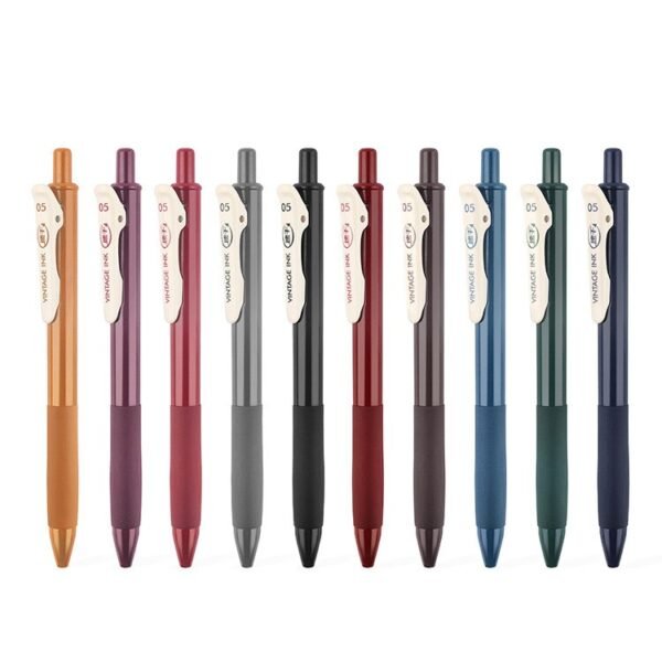 Quick Dry Retro Color Gel Ink Pens 0.5mm Vintage Pens for Journaling DIY Gift Card Coloring Drawing School Office Supplies - Image 6