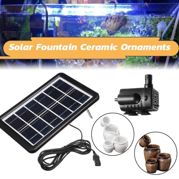 Solar Panel Powered Water Fountain Panel Pool Pond Pump Kit Garden Sprayer 3W USB Brushless Pumping Aquarium Fish Water Pump - Image 6