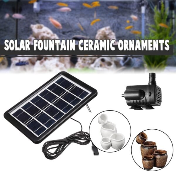 Solar Panel Powered Water Fountain Panel Pool Pond Pump Kit Garden Sprayer 3W USB Brushless Pumping Aquarium Fish Water Pump