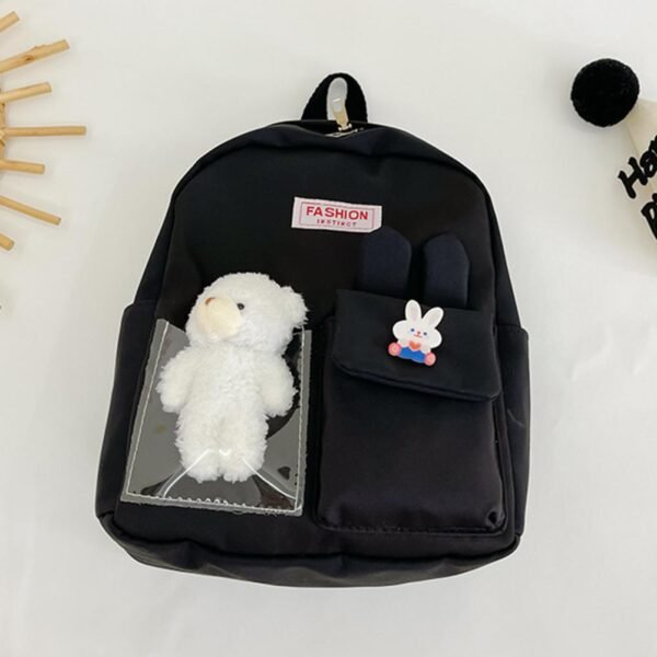 Toddler School Bag Durable Zipper Closure Backpack Casual Daypack Cartoon Pendant Large Capacity Unisex Backpack - Image 6